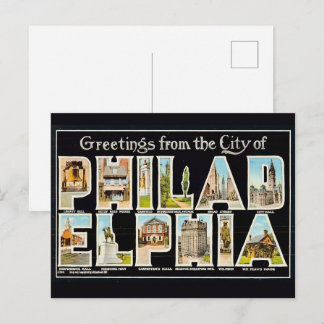 Vintage Philadelphia Greeting Postcard