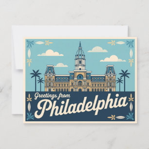 Vintage Philadelphia Postcard   Greetings from