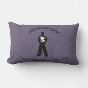 Vintage Philanthropist Lumbar Pillow