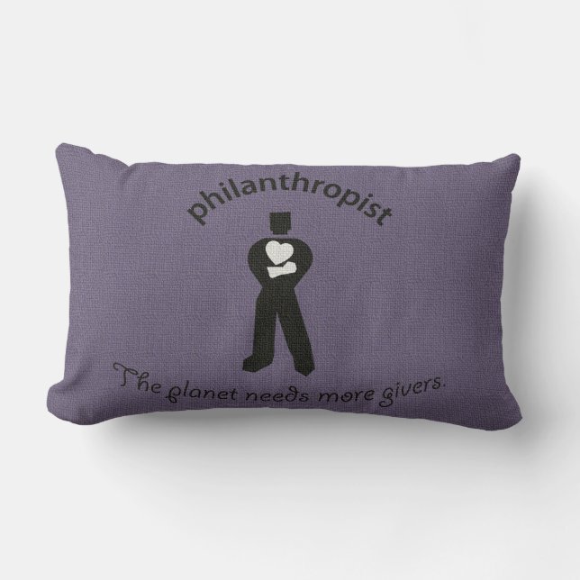 Vintage philanthropiste Lumbar Coussin (Recto)