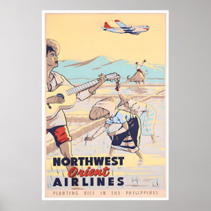 Vintage Philippines Art Travel Poster Filipino