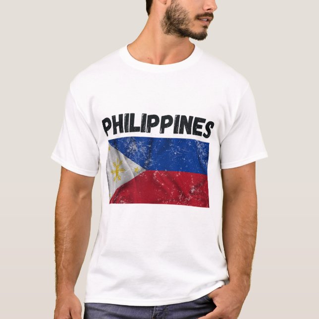 Vintage Philippines Flag Pride  T-Shirt (Front)