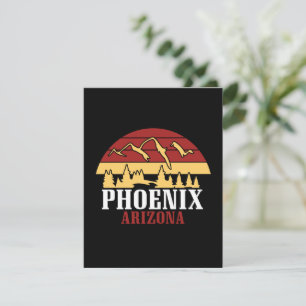 Vintage Phoenix Arizona USA Art Sunset