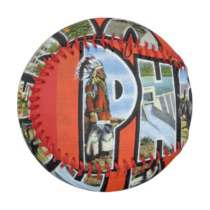 Vintage phoenix postcard design baseball
