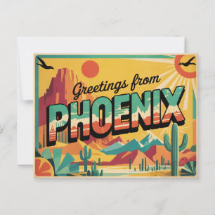 Vintage Phoenix Postcard   Greetings from Phoenix