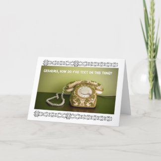 Vintage Phone - Texting Card