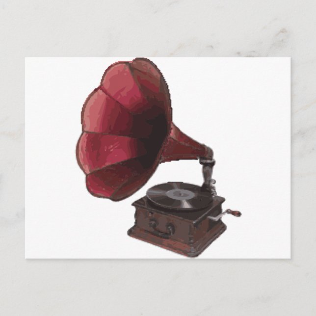 Vintage Phonograph Postcard (Front)