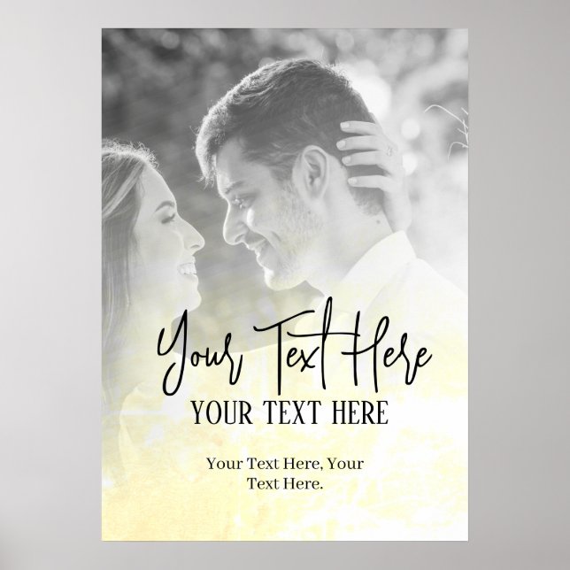 Vintage Photo and script text  Poster (Front)