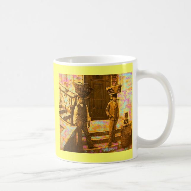 vintage photo basket heads coffee mug (Right)