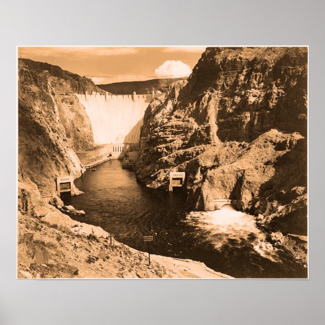 Vintage photo Boulder Dam Poster (Front)