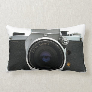 vintage photo camera photographer analogue old lumbar pillow