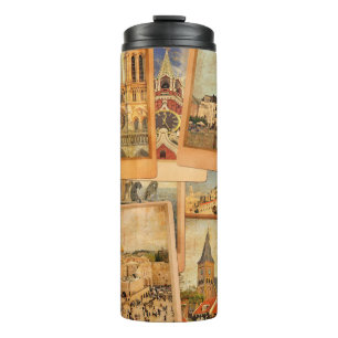Vintage photo cards collage. European, Middle East Thermal Tumbler