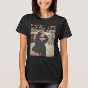 Vintage Photo Custom Birth Year Retro Birthday T-Shirt