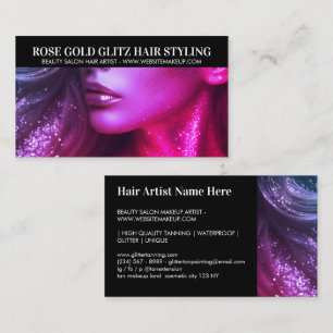 Vintage Photo Hair Stylist Model Business Card