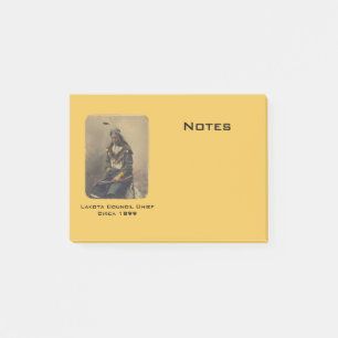 Vintage Photo Native American Lakota Indian Chief Post-it Notes