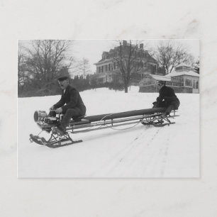 Vintage Photo of Bobsled Postcard