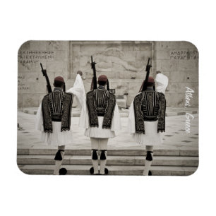 Vintage photo of honour guard, Athens, Greece Magnet