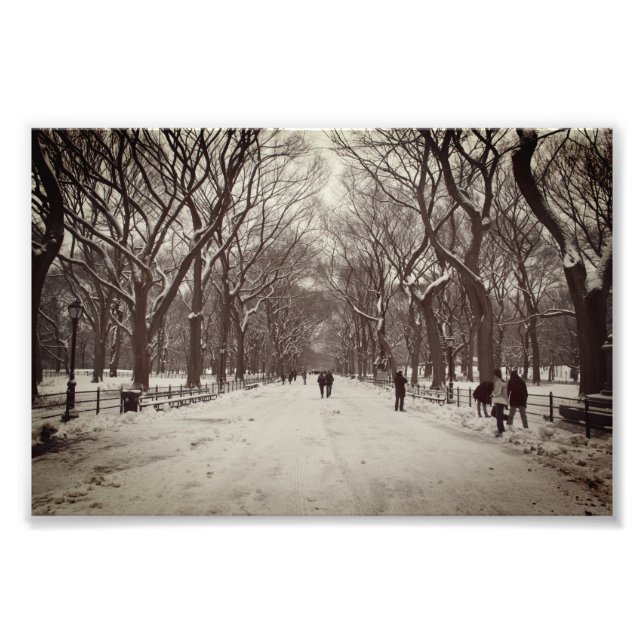 Vintage photo of The Mall, Central Park NY (Front)