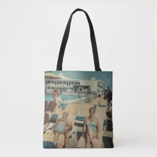 Vintage Photo Pool Beach Tote Bag