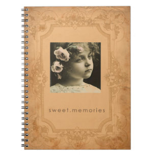 vintage photo spiral journal