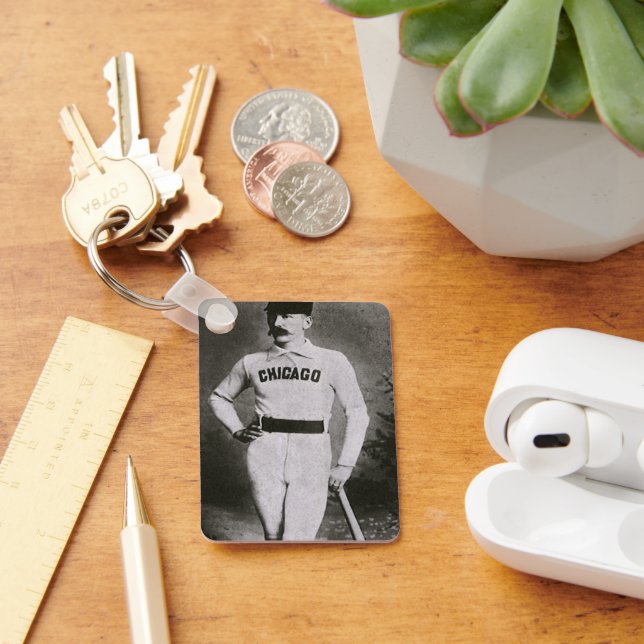 Vintage Photo, Sports Chicago Baseball Player Keychain (Desk)