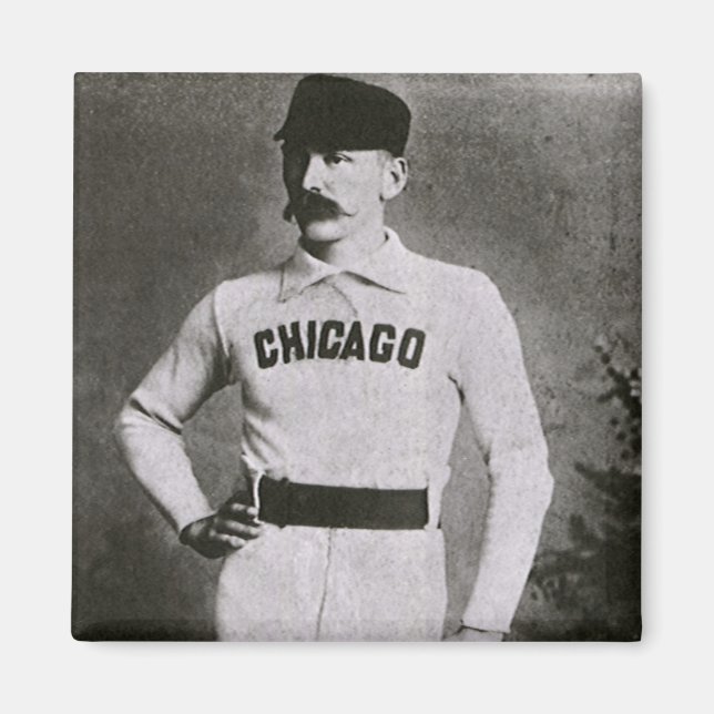Vintage Photo, Sports Chicago Baseball Player Magnet (Front)