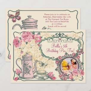 Vintage Photo Tea Party Invitation