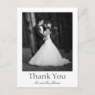 Vintage photo thank you postcard