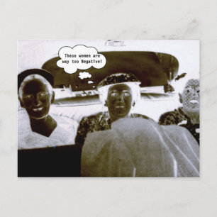 Vintage Photograph Negative Women Customize Text Postcard