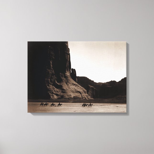 Vintage Photograph of Canyon de Chelly Canvas Print (Front)