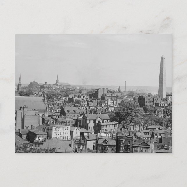 Vintage Photograph of Charlestown Massachusetts Postcard (Front)