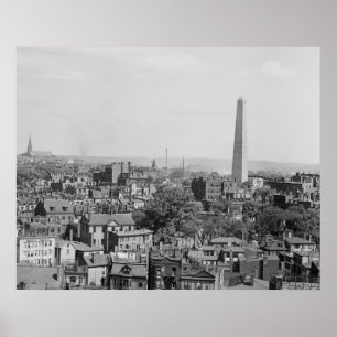 Vintage Photograph of Charlestown Massachusetts Poster