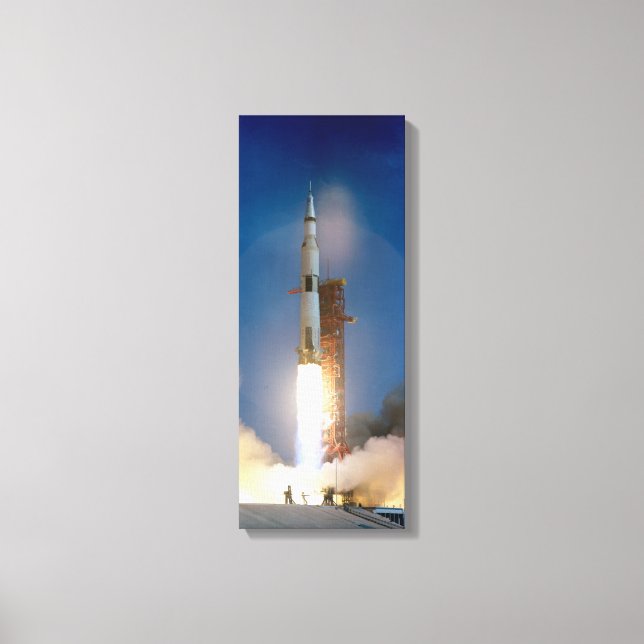 Vintage Photograph of Saturn V Canvas Print (Front)