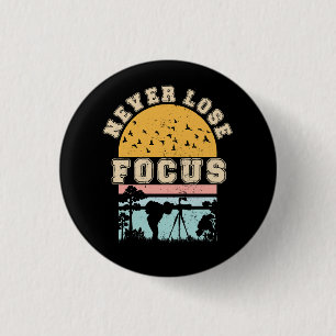 Vintage Photographer Camera Never Lose Focus Photo 1 Inch Round Button