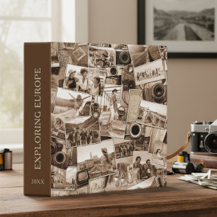 Vintage Photography Collage Sepia ID1066 Binder
