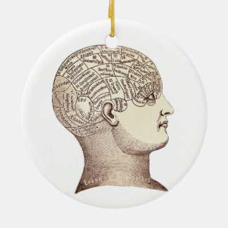 Vintage Phrenology Ornament Double Sided