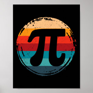 Vintage Pi 3.14 Pi Number Symbol Math Science Poster