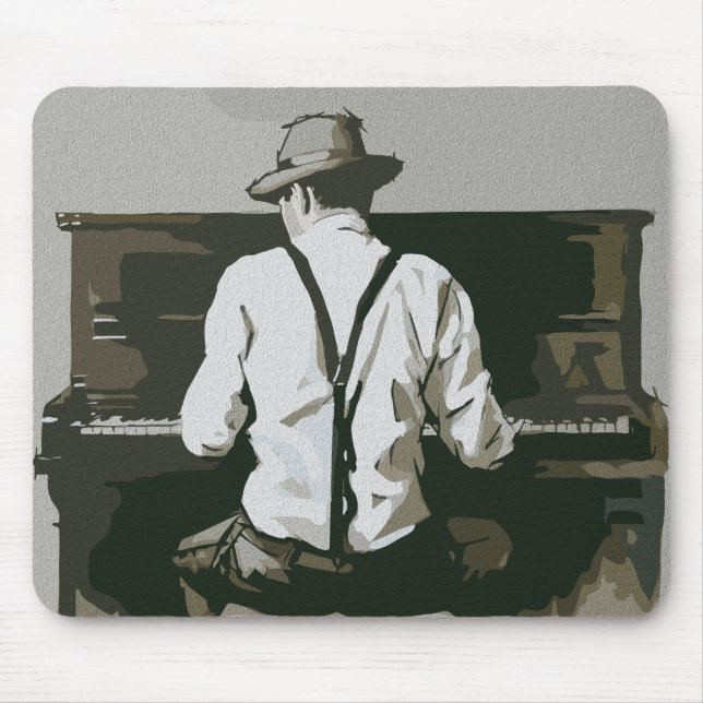 Vintage Pianist in Harmony Mouse Pad (Front)