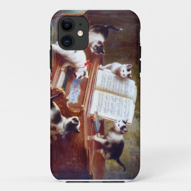 Vintage Piano Cats Case-Mate iPhone Case (Back)