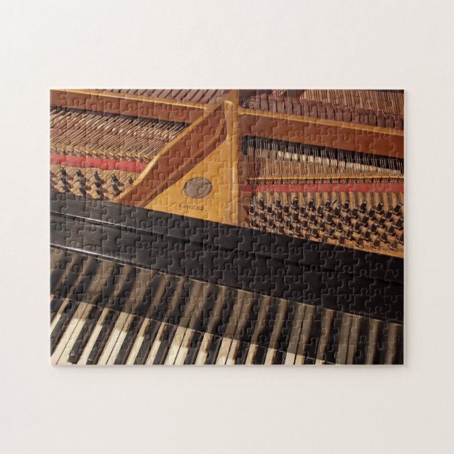 Vintage Piano Keyboard and Pins Puzzle (Horizontal)