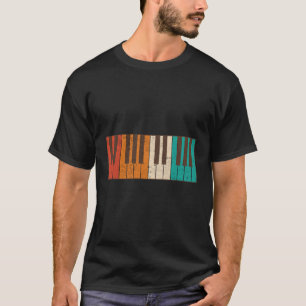 Vintage Piano Keyboard Musician Music Lover Pianis T-Shirt