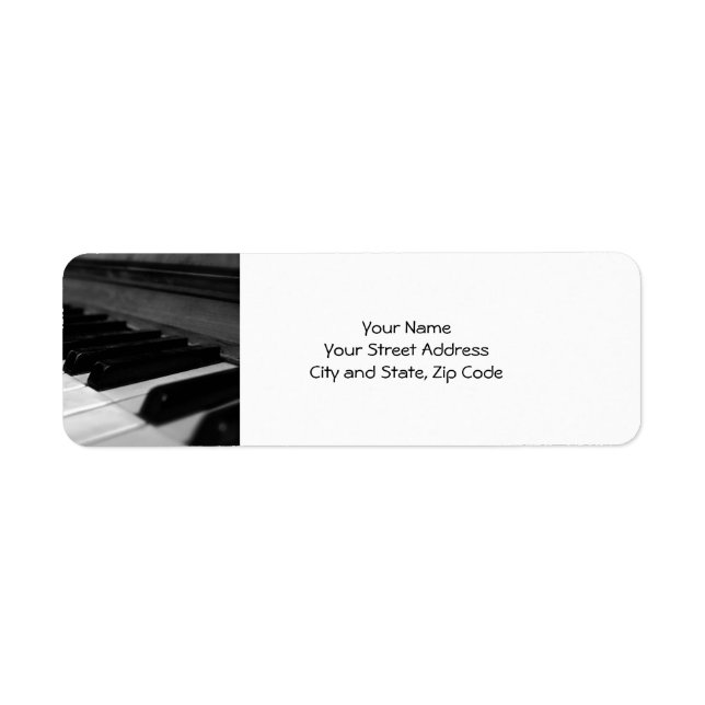 Vintage Piano Keys; Black and White (Front)