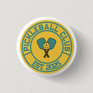 Vintage Pickleball Club Est. 2024 Emblem 1 Inch Round Button