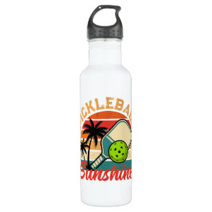 Vintage Pickleball Sunshine Club Retro Paddle 710 Ml Water Bottle