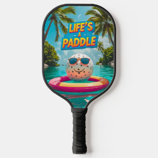 Vintage Pickleball Travel Poster Paddle