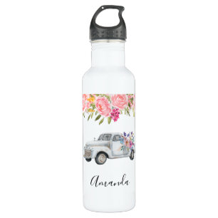 Vintage Pickup Truck Rustic Watercolor 710 Ml Water Bottle