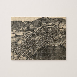 Vintage Pictorial Map of Aspen Colorado (1893) Jigsaw Puzzle