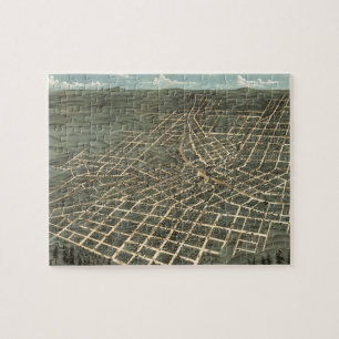 Vintage Pictorial Map of Atlanta (1871) Jigsaw Puzzle