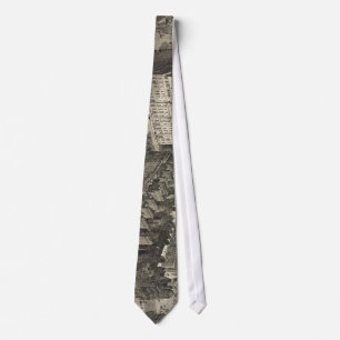 Vintage Pictorial Map of Edinburgh Scotland (1886) Tie