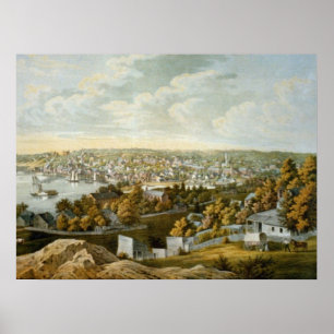 Vintage Pictorial Map of Georgetown (1855) Poster